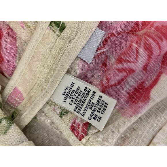 Vintage Y2K Banana Republic Rose Print Fitted Jacket Sz 8 Linen Cotton Coquette - Picture 12 of 13